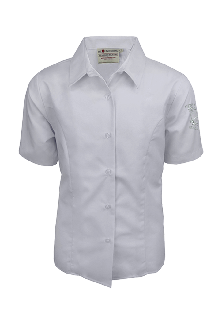 Newlands College Short Sleeve Blouse White